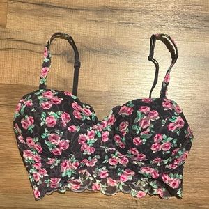 PINK lace push-up bralette